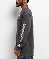 Empyre Spider Rose Charcoal Long Sleeve T-Shirt
