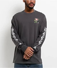 Empyre Spider Rose Charcoal Long Sleeve T-Shirt