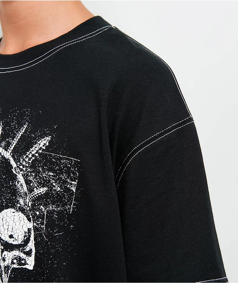 Empyre Spiked Loose Screw Black & Red 2fer Long Sleeve T-Shirt