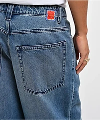 Empyre Spin Off Medium Blue Wash Ultra Wide Jeans