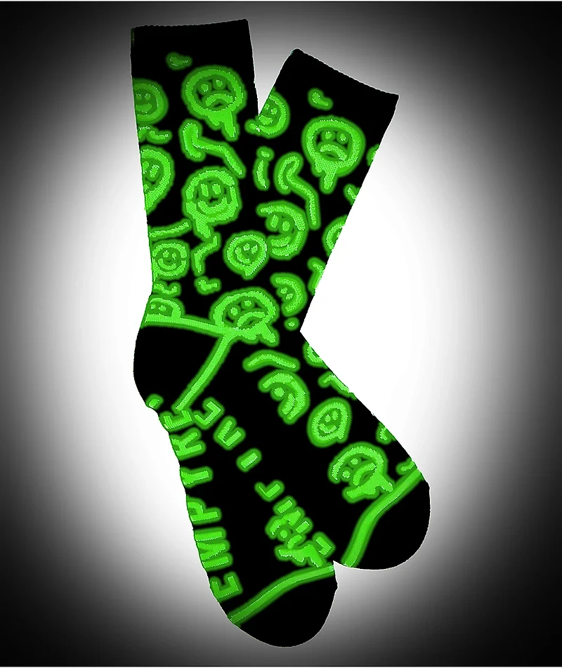 Empyre Spray And Glow Black Crew Socks