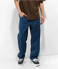 Empyre Spray Can Embroidery Blue Denim Skate Jeans