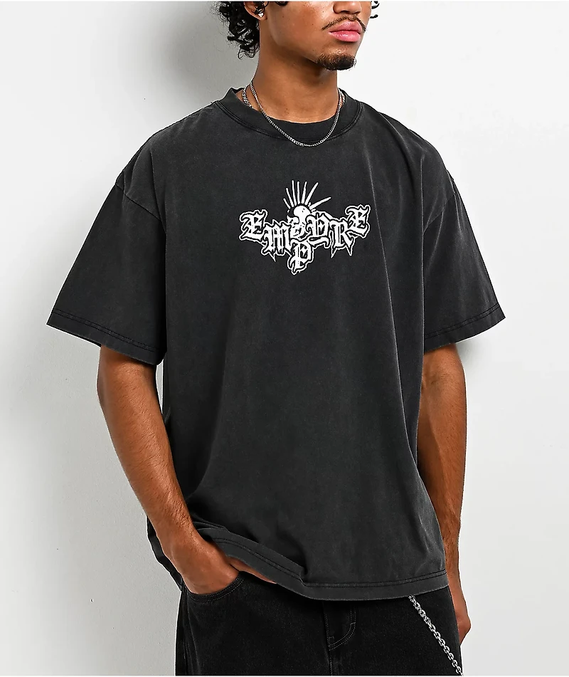 Empyre Spray Punk Black Wash T-Shirt