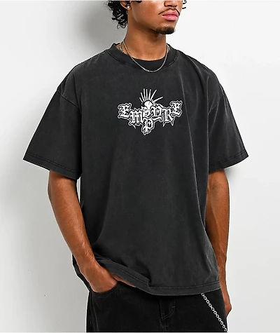 Empyre Spray Punk Black Wash T-Shirt