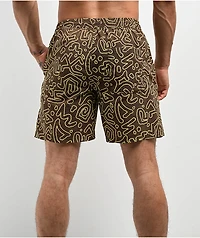 Empyre Squiggle Floater Brown Board Shorts