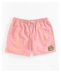 Empyre Squiggle Floater Pink & Yellow Board Shorts