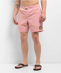 Empyre Squiggle Floater Pink & Yellow Board Shorts