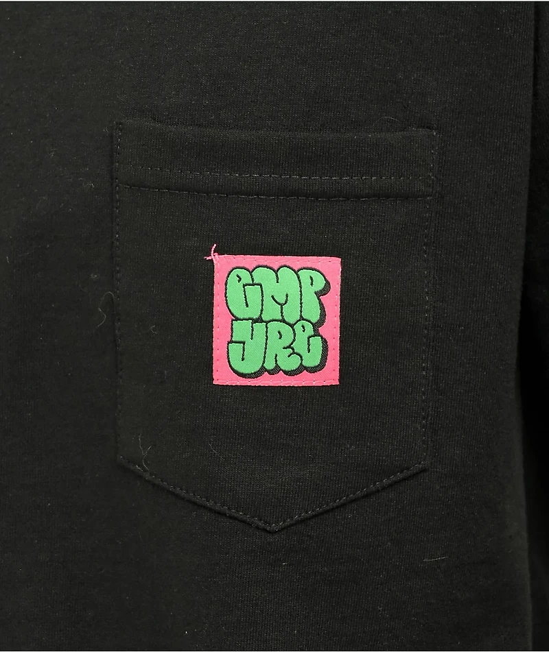 Empyre Stacked Logo Black Crop T-Shirt