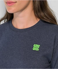 Empyre Stacked Logo Blue Crop T-Shirt