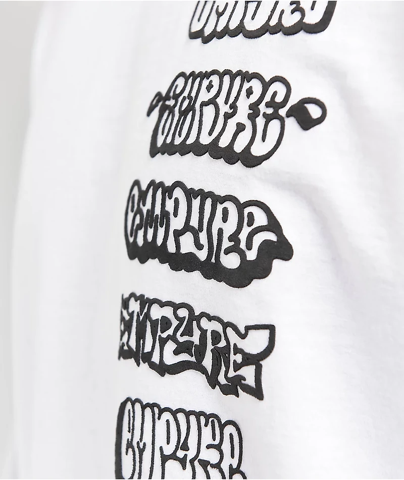 Empyre Stacked White Long Sleeve T-Shirt