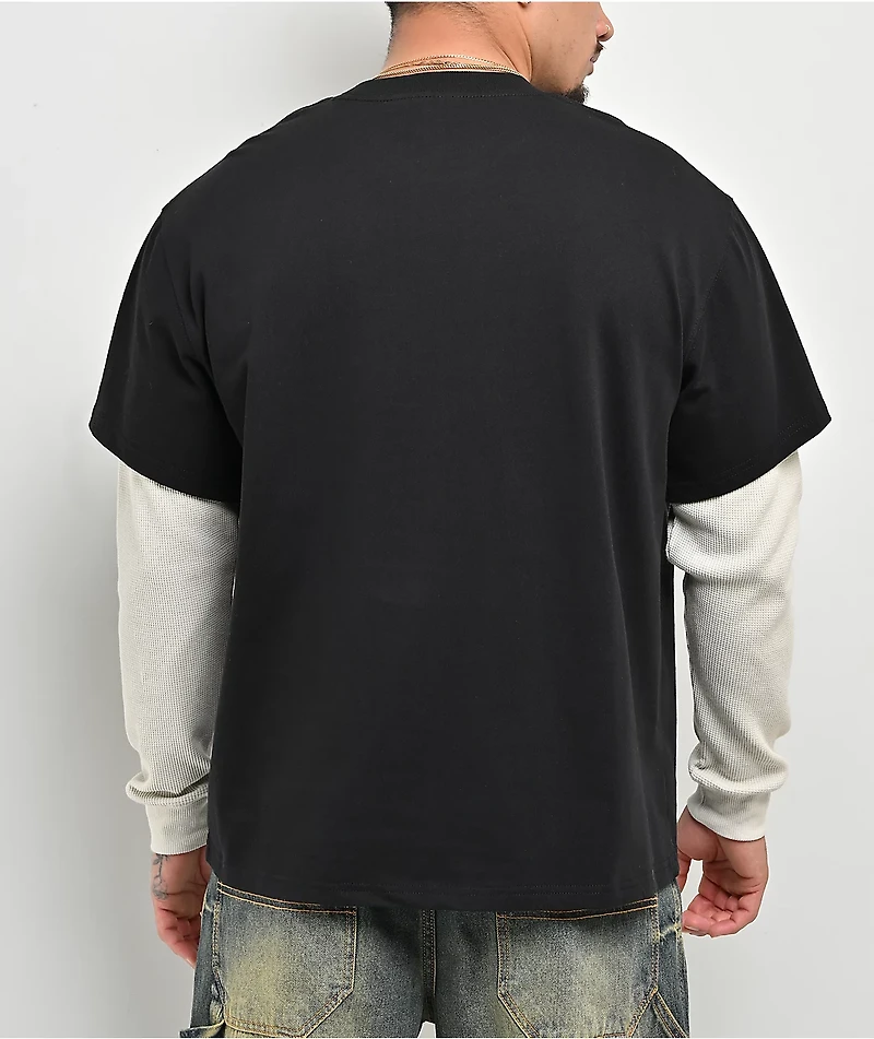 Empyre Stalker 2fer Black & White Long Sleeve T-Shirt