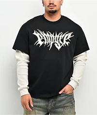 Empyre Stalker 2fer Black & White Long Sleeve T-Shirt