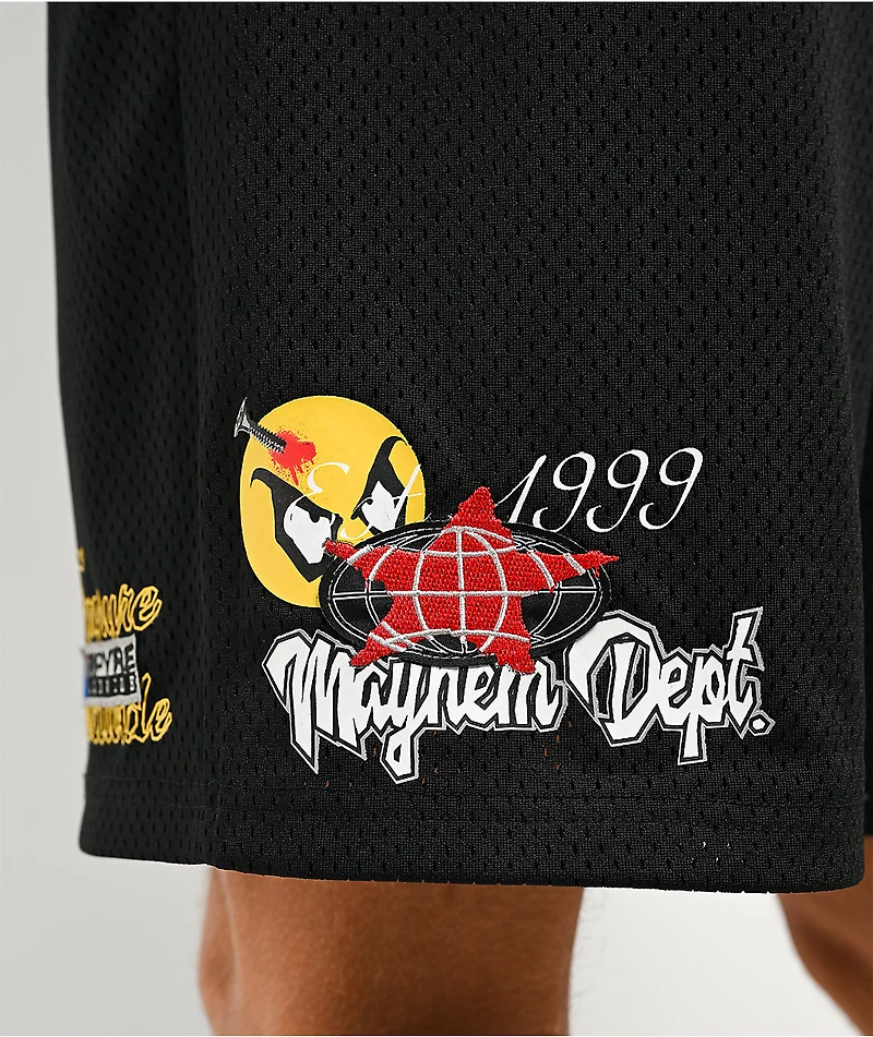 Empyre Star Black Mesh Shorts
