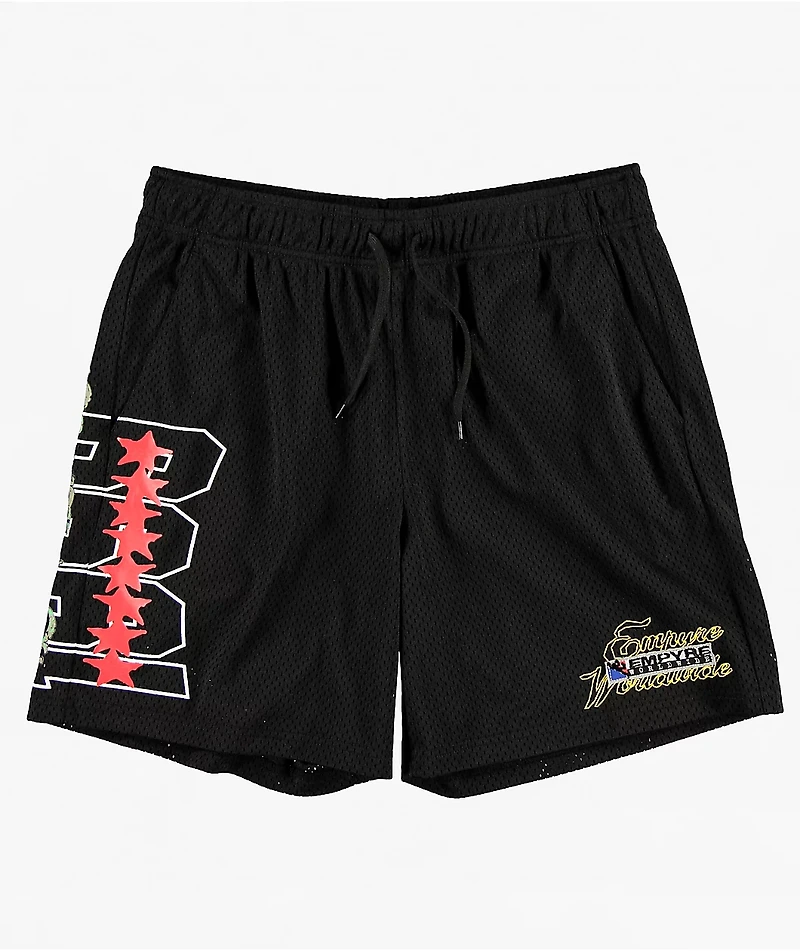 Empyre Star Black Mesh Shorts