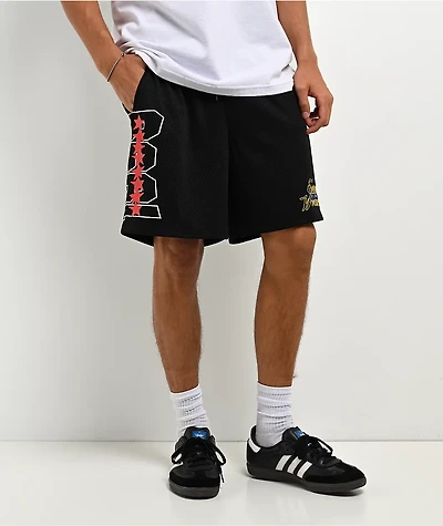 Empyre Star Black Mesh Shorts