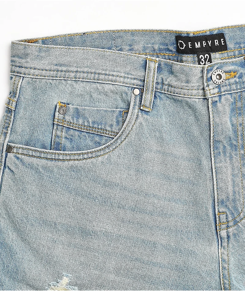 Empyre State Destroyed Denim Shorts