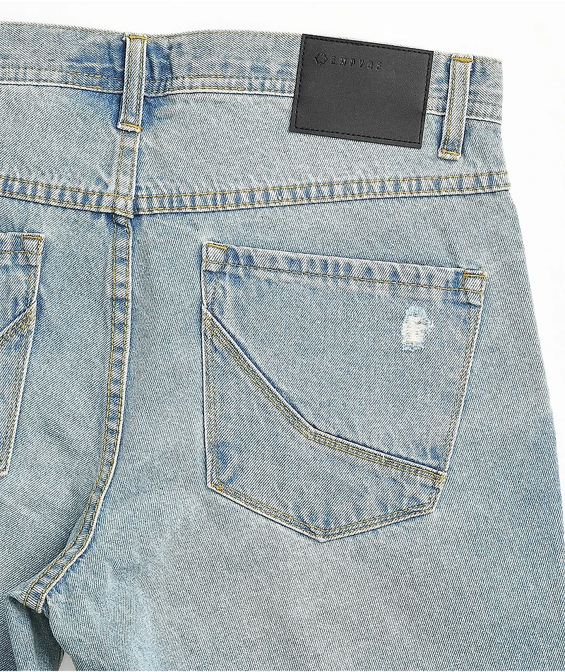 Empyre State Destroyed Denim Shorts