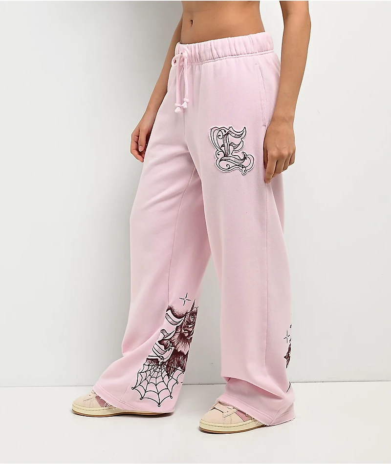 Empyre Stella Pink Wide Leg Sweatpants