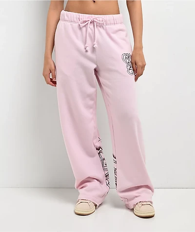 Empyre Stella Pink Wide Leg Sweatpants
