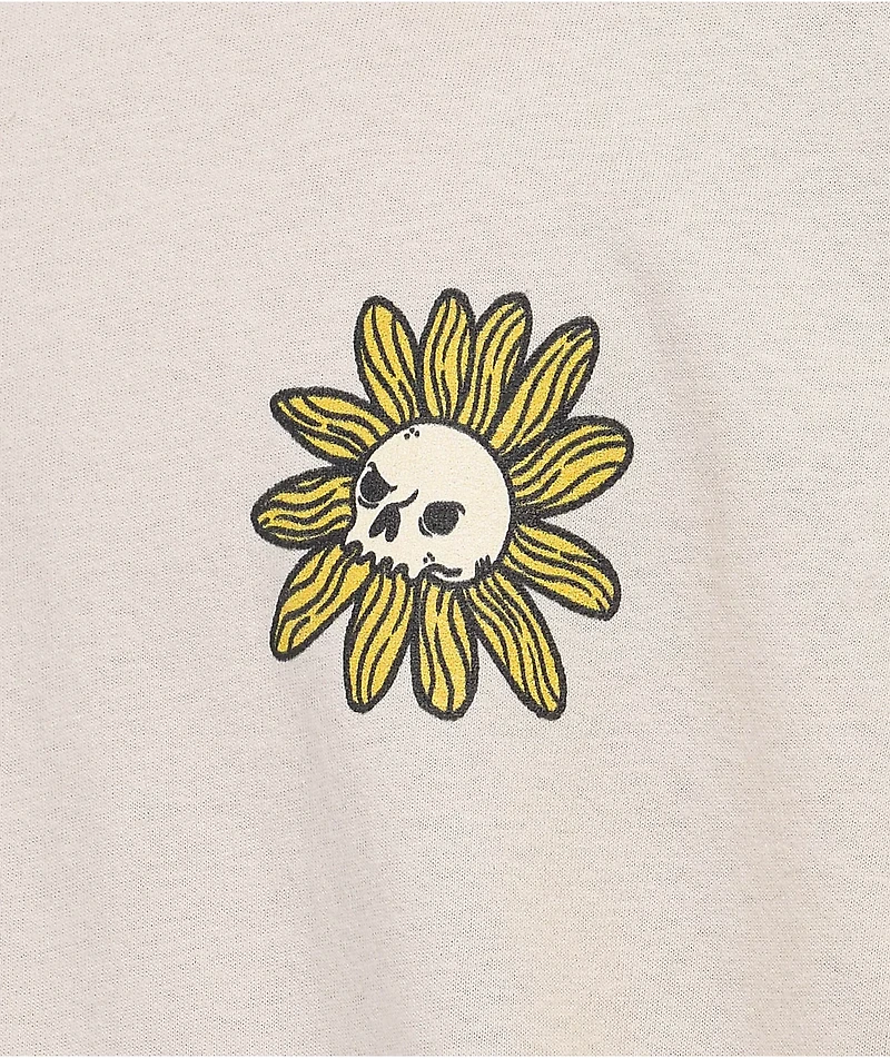 Empyre Sunflower Skull Tan T-Shirt
