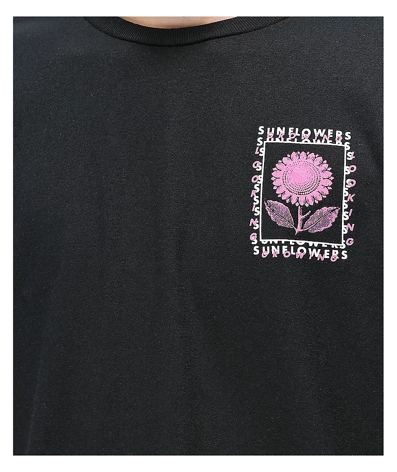 Empyre Sunflowers Black T-Shirt