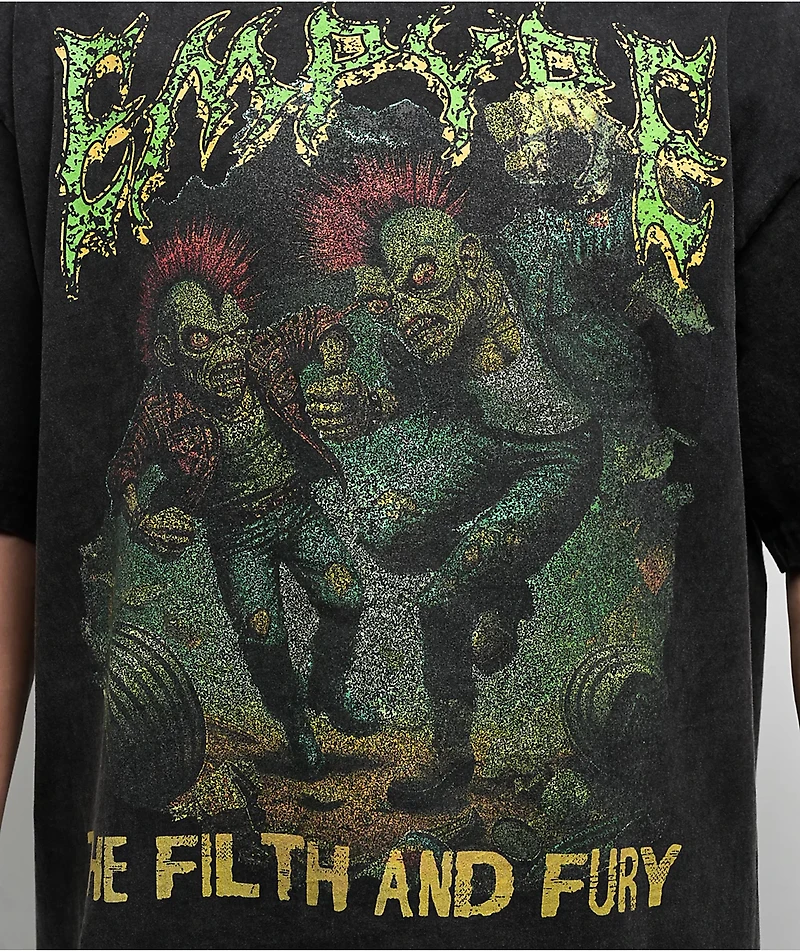 Empyre Swamp Mosh Black Wash T-Shirt