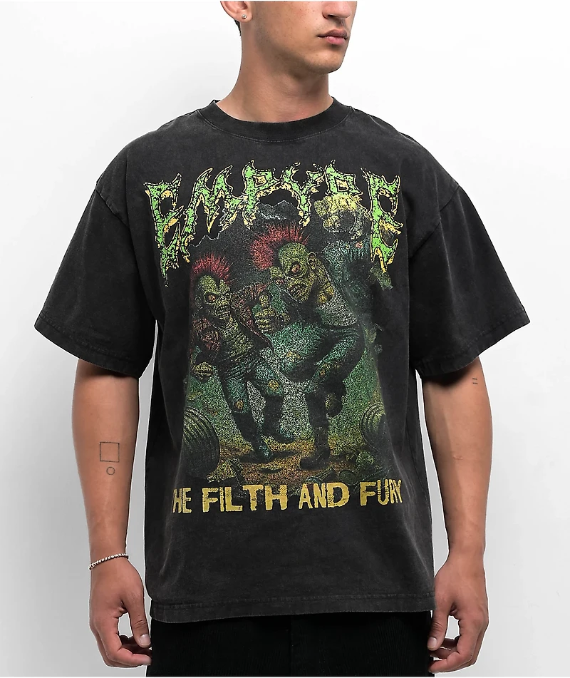Empyre Swamp Mosh Black Wash T-Shirt