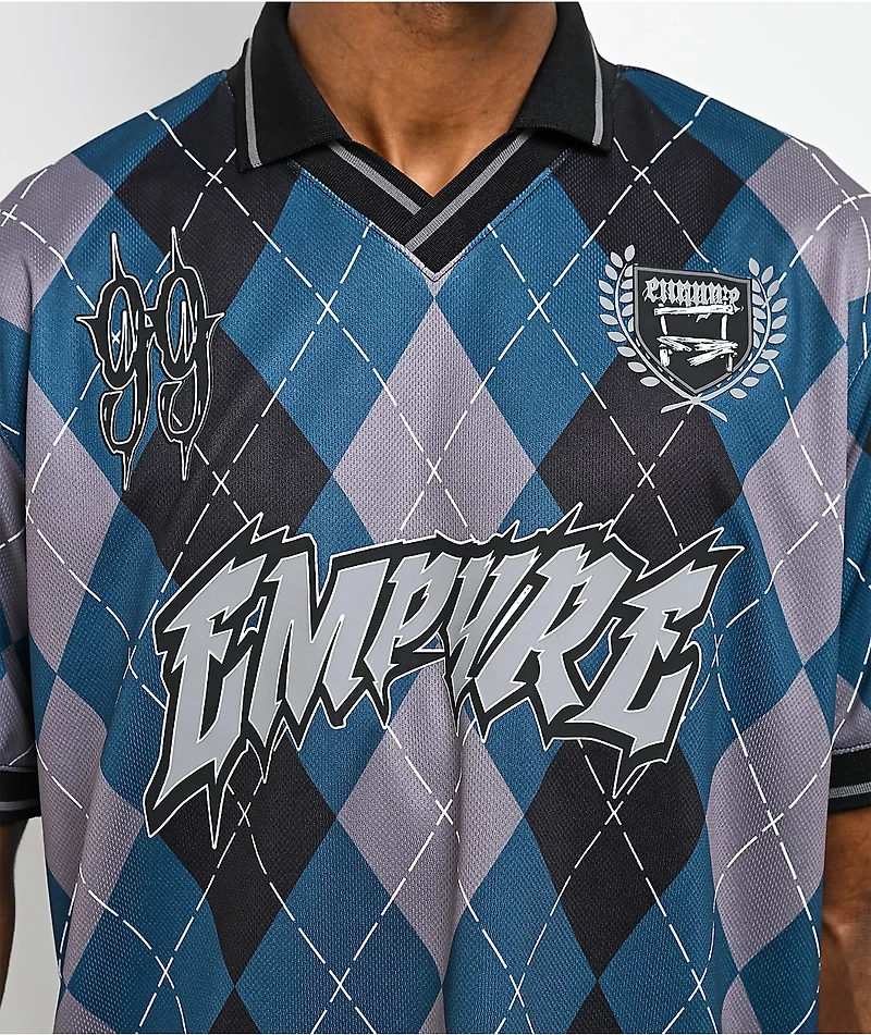 Empyre Swift Blue & Grey Argyle Soccer Jersey