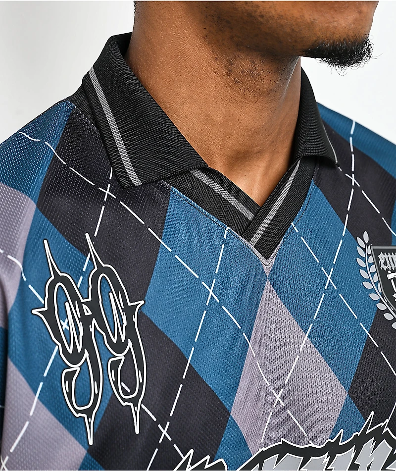 Empyre Swift Blue & Grey Argyle Soccer Jersey
