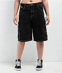 Empyre Sydney Bold Black Wash Cargo Shorts