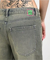 Empyre Sydney Petrol Wash Loose Fit Denim Shorts
