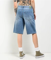 Empyre Sydney Shindig Light Blue Wash Loose Fit Denim Shorts
