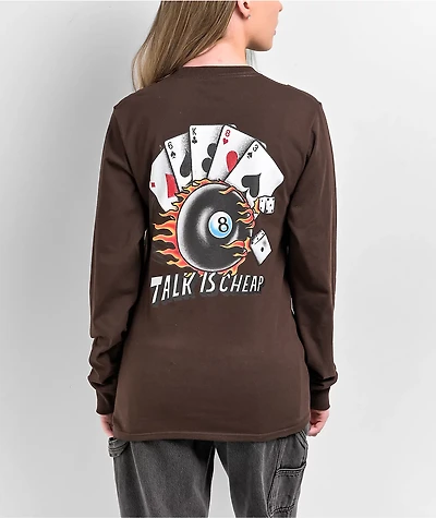 Empyre Talk Is Cheap Brown Long Sleeve T-Shirt