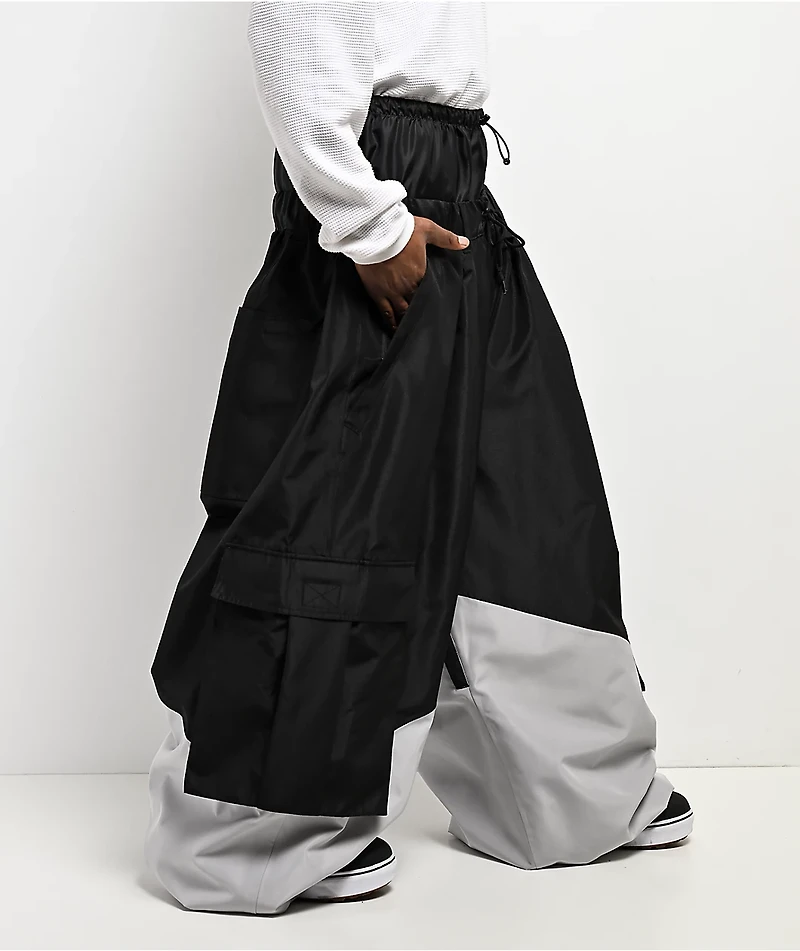 Empyre Tamarak Black & Grey 10K Ultra Baggy Snowboard Pants