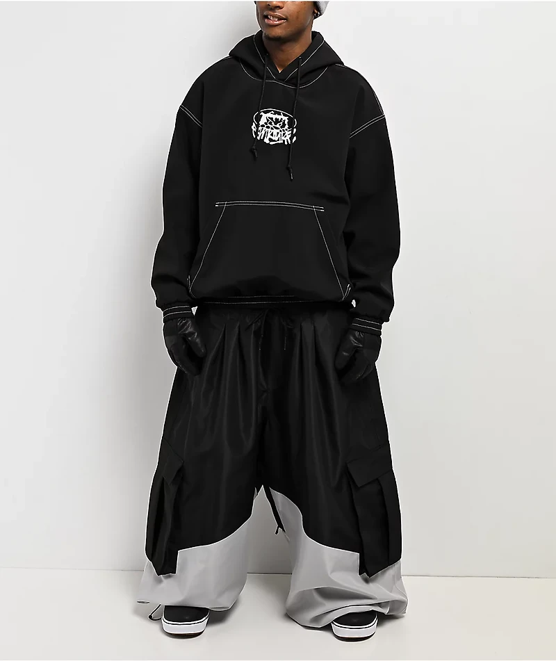 Empyre Tamarak Black & Grey 10K Ultra Baggy Snowboard Pants