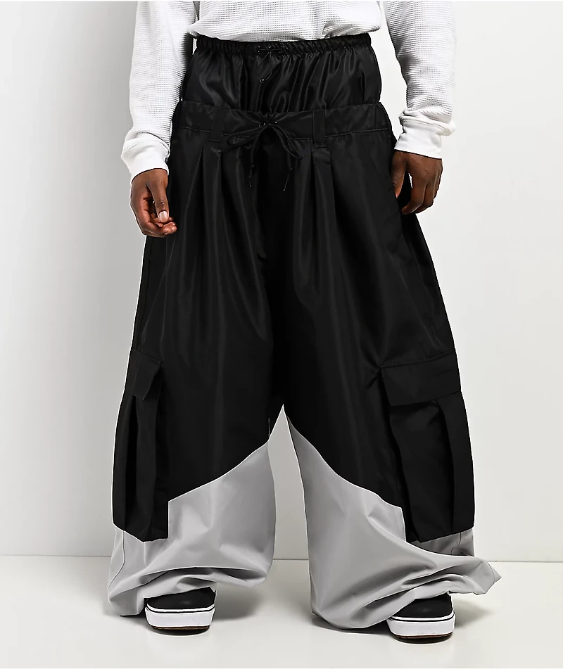 Empyre Tamarak Black & Grey 10K Ultra Baggy Snowboard Pants