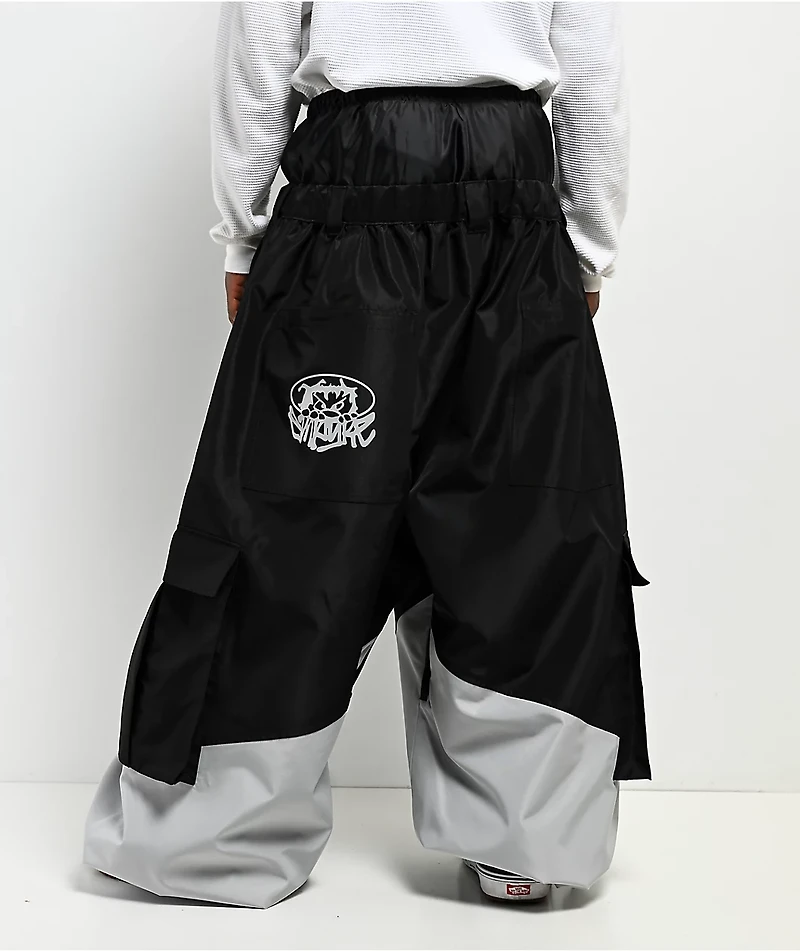 Empyre Tamarak Black & Grey 10K Ultra Baggy Snowboard Pants