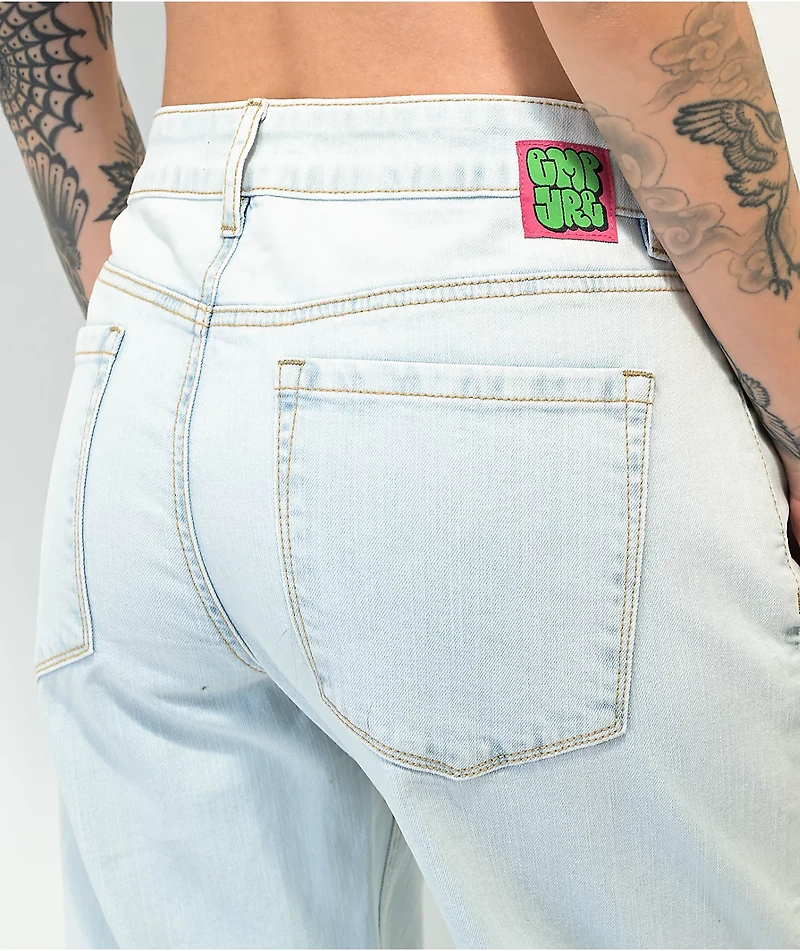 Empyre Tara Low Rise Whisper Wash Denim Skate Jeans