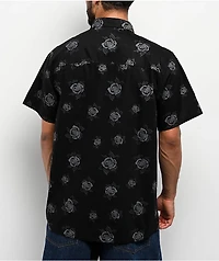 Empyre Tate Roses Black Button Up Shirt