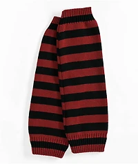 Empyre Tempest Black & Red Stripe Legwarmers
