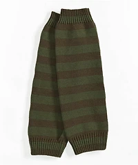 Empyre Tempest Caramel & Olive Stripe Leg Warmers