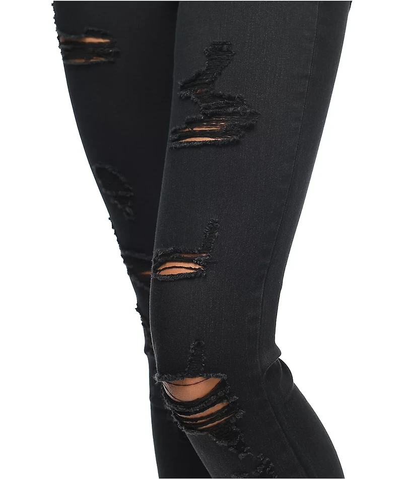 Empyre Tessa Shredded Black Skinny Jeans