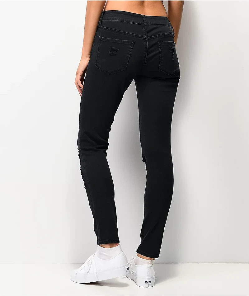 Empyre Tessa Shredded Black Skinny Jeans