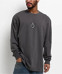 Empyre Thorned Hearts Charcoal Long Sleeve T-Shirt