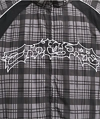 Empyre Thorns Grey Plaid & Black Windbreaker Jacket
