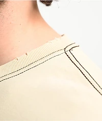 Empyre Throne Embroidered Knit Cream T-Shirt