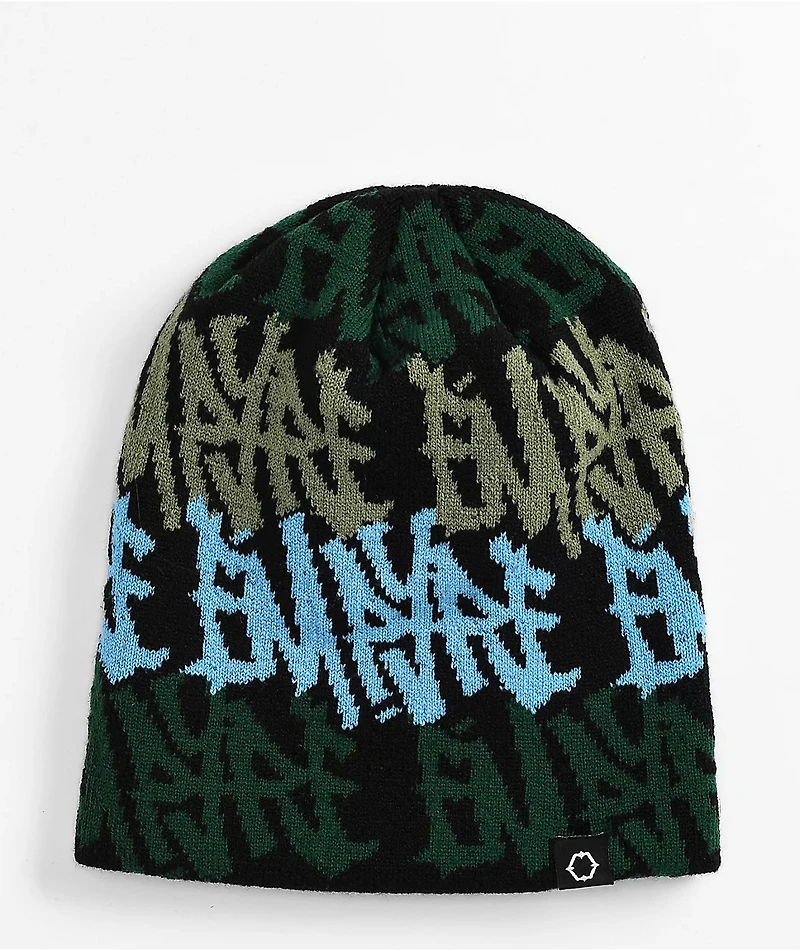Empyre Thrown Black Skull Cap Beanie