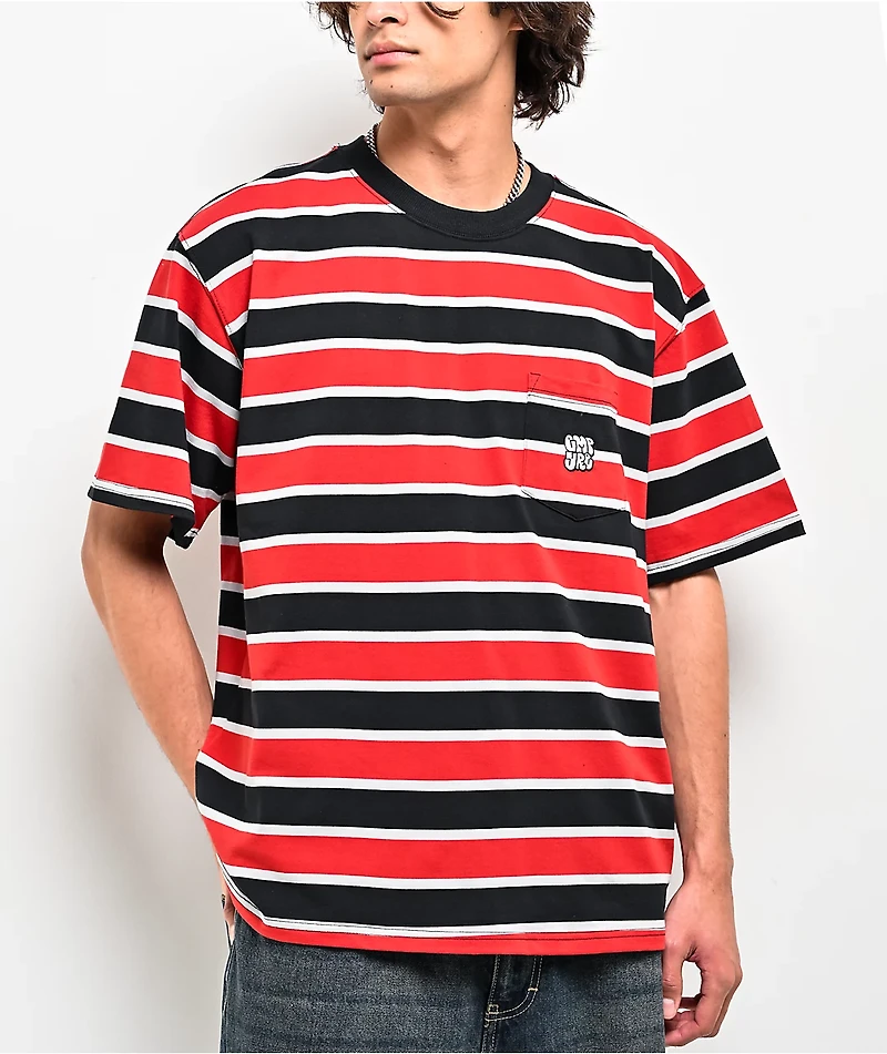 Empyre Tiger Red & Black Stripe Pocket T-Shirt