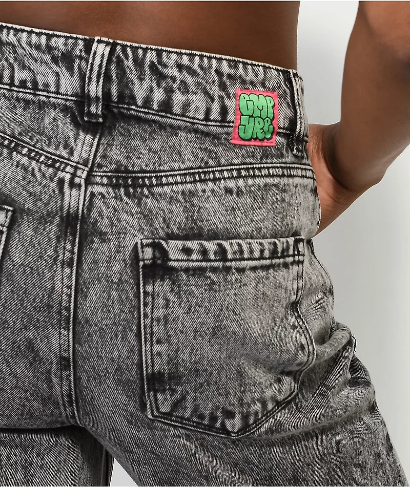 Empyre Tori Black Acid Wash Skate Jeans