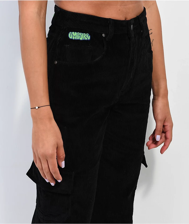 Empyre Tori Black Corduroy Cargo Skate Pants